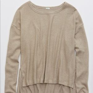 AE Aerie Waffle Long Sleeve Pajama Shirt